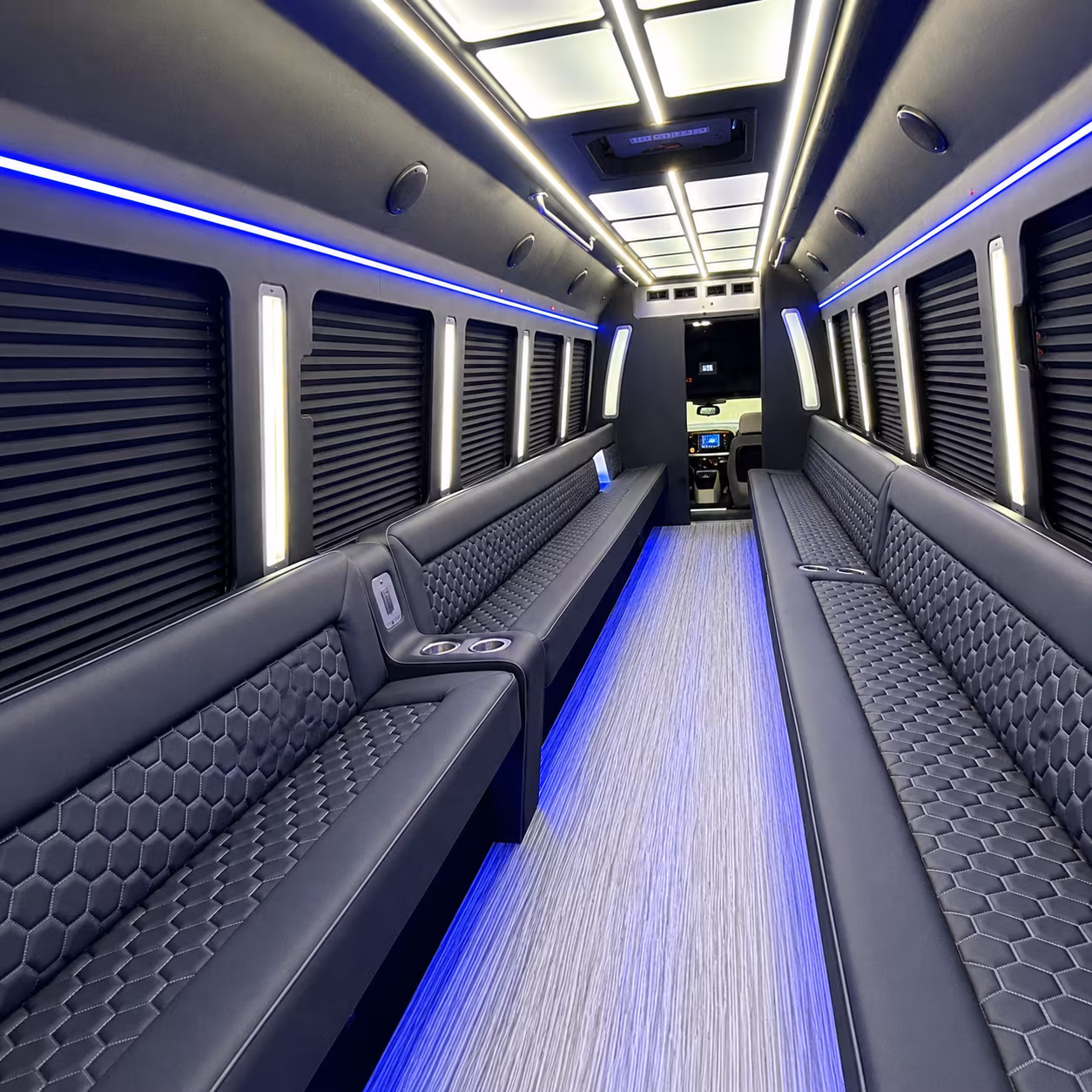 santa barbara party bus rental interior
